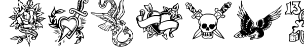 True Man Tattoos font preview